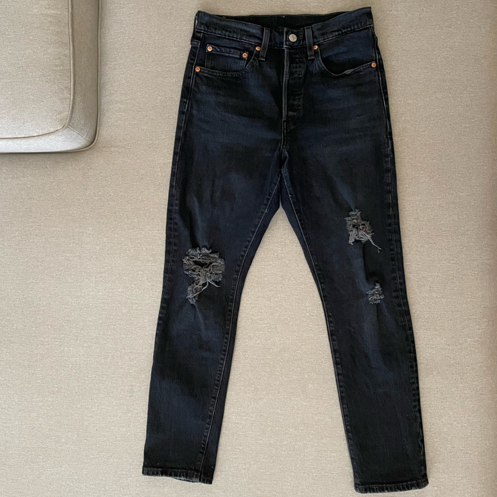 Black Denim Levi’s 501s